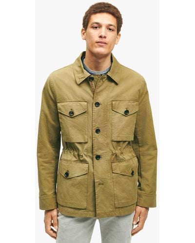 Brooks Brothers Field Jacket Vert Moyen En Coton