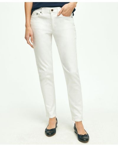 Brooks Brothers Stretch Cotton Jeans - White