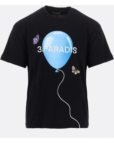 3.PARADIS & Blue Dreaming Balloons T-shirt - Black