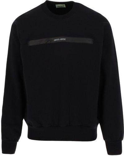 Aries Arise Ed Heat Sealed Pocket Sweatshirt - Black
