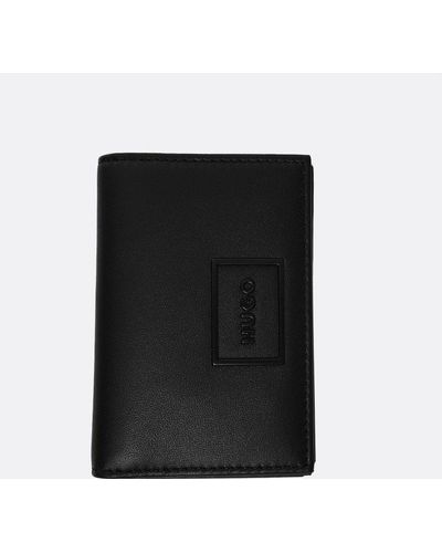 HUGO - Vertical-logo ziparound wallet in nappa leather