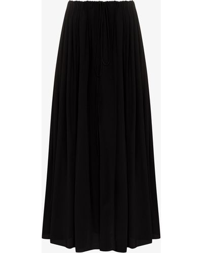 Matteau Silk Midi Skirt - Women's - Silk - Black