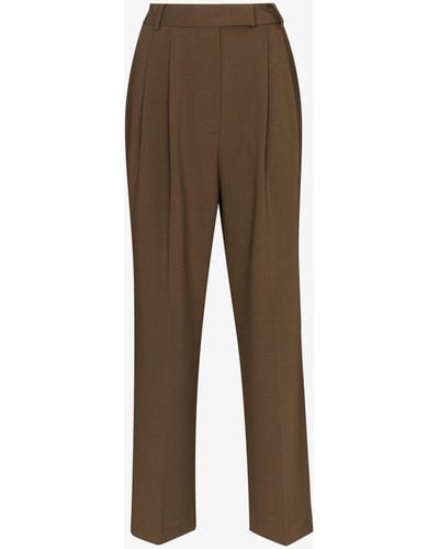 Frankie Shop Bea Straight-leg Trousers - Women's - Polyester/spandex/elastane - Brown
