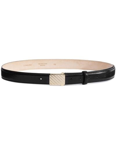 Lemaire Textured Buckle Leather Belt - Unisex - Calf Leather - Natural