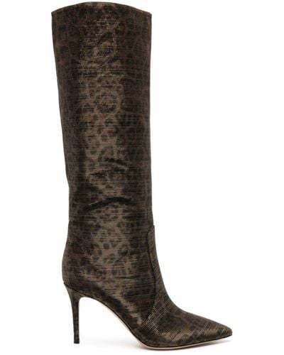 Gianvito Rossi 85mm Knee-high Boots - Women's - Fabric/calf Leather - Brown