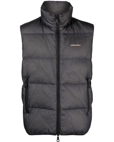 DSquared² Down Filled Padded Gilet - Men's - Polyamide/feather Down/cotton - Grey