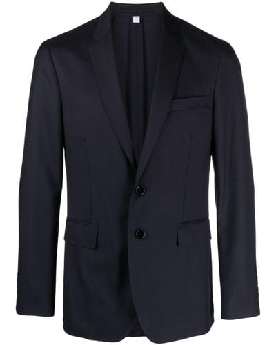 Burberry Notched-lapel Single-breasted Blazer - Blue
