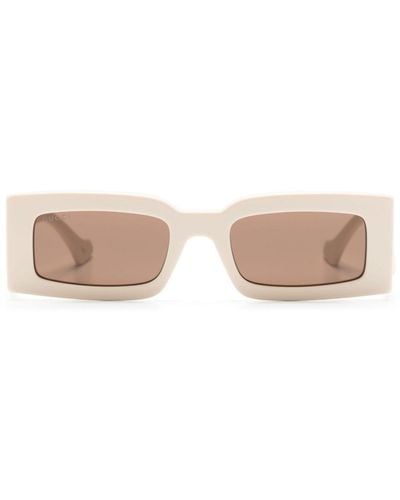 Gucci Gene gg Rectangle-frame Sunglasses - Women's - Acetate - Pink