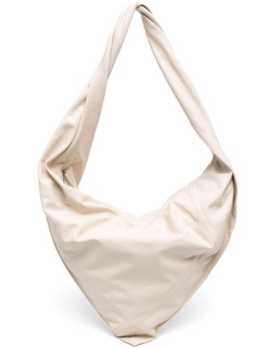Lemaire Scarf Leather Shoulder Bag - White