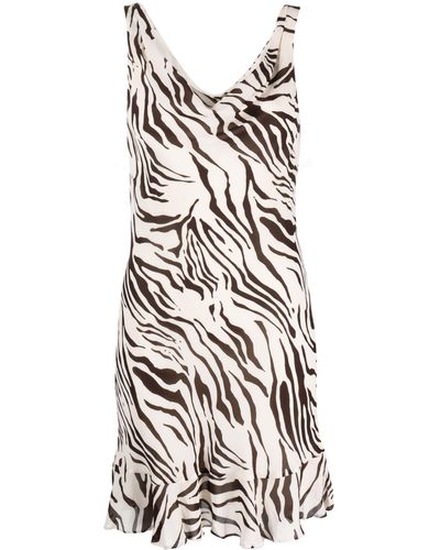 Reformation Rudie Zebra-print Mini Dress - White