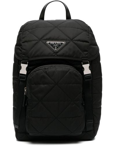 Prada Re-nylon Quilted Backpack - Black