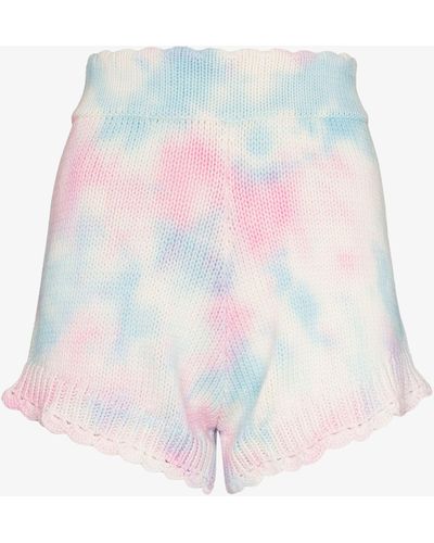 LoveShackFancy Karissa Tie-dye Knitted Shorts - Women's - Cotton/nylon - Pink