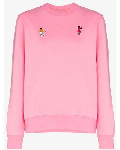 Kirin Embroidered Dancers Sweatshirt - Pink