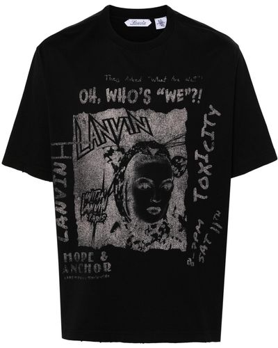 Lanvin X Future Graphic Print T-shirt - Men's - Cotton - Black