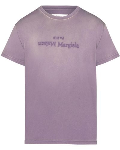 Maison Margiela Reverse T-Shirt With Print - Purple