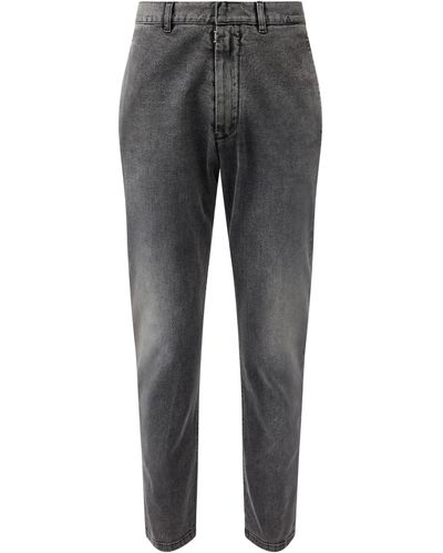 MM6 by Maison Martin Margiela Faded Tapered Jeans - Grey