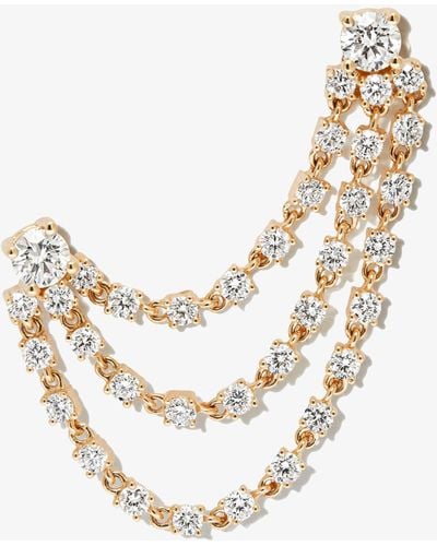 Anita Ko 18k Yellow Bianca Double Piercing Diamond Earring - Metallic
