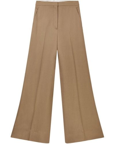 Stella McCartney High-waist Wide-leg Trousers - Natural