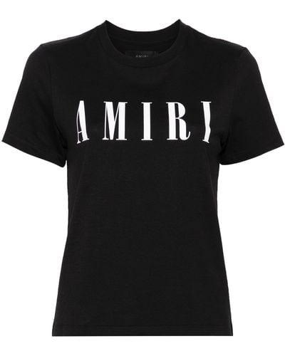 Amiri Logo-print Cotton T-shirt - Women's - Cotton - Black