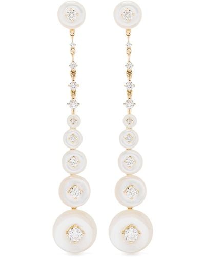 Fernando Jorge 18k Gold Surrounding Diamond Drop Earrings - Women's - 18kt Gold - White