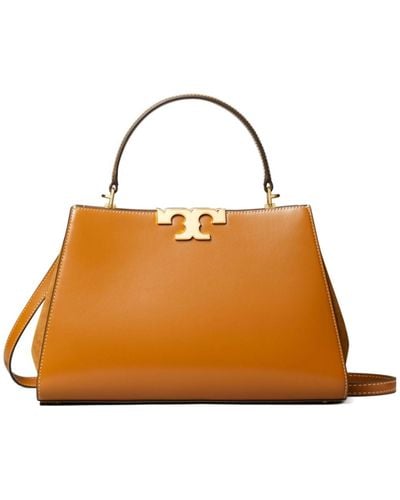 Tory Burch Eleanor Leather Satchel - Women's - Calf Leather/calf Suede - Brown