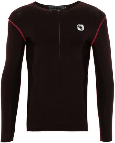 LUEDER X Skin Series Red Long-sleeve Sweater - Black