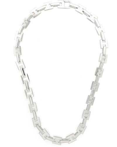 Hatton Labs Sterling H Logo Chain Necklace - Black