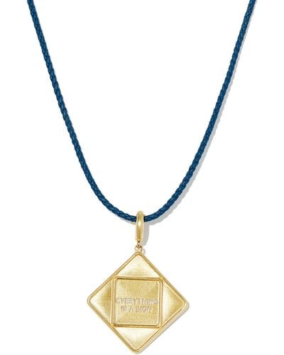 Lauren Rubinski 14k Yellow Slogan Pendant Necklace - Metallic
