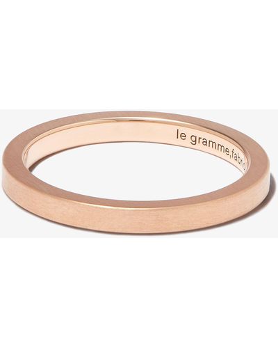 Le Gramme 18k Red Gold La 5g Brushed Ribbon Ring - Men's - 18kt Red Gold - Pink