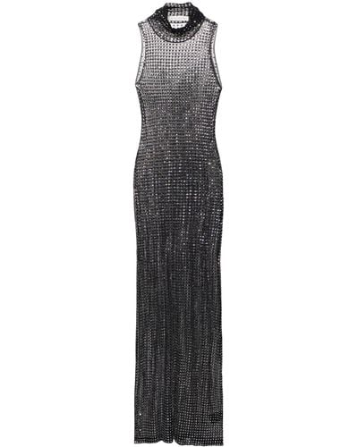 Christopher Esber Cristalla Crystal-embellished Maxi Dress - Women's - Recycled Viscose/nylon/glass - Blue