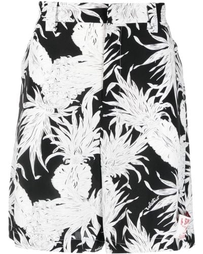 Valentino Garavani X Sun Surf Pineapple-print Shorts - Black