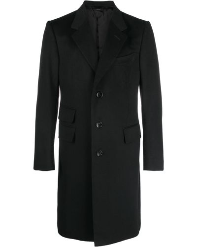 Tom Ford Single-breasted Cashmere Coat - Black