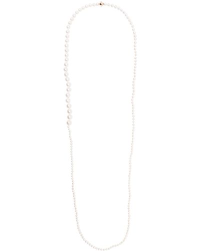 Sophie Bille Brahe 14k Yellow Gold Grand peggy Pearl Necklace - Women's - Pearl/14k Gold Plated Brass - White