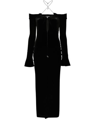 16Arlington Salm Velvet Midi Dress - Black