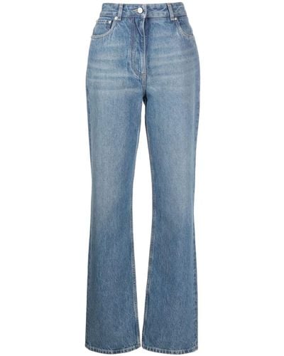 Ferragamo High-rise Straight-leg Jeans - Women's - Cotton - Blue