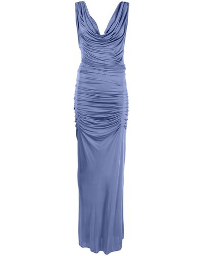 GAUGE81 Ina Draped Maxi Dress - Blue
