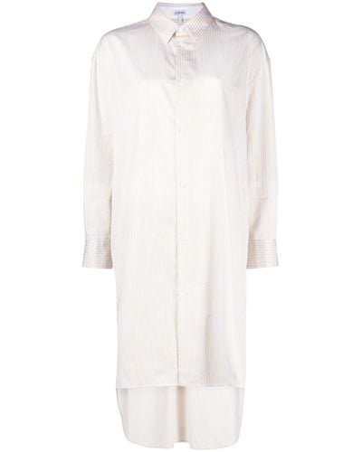 Loewe Striped Cotton Shirt Dress - White