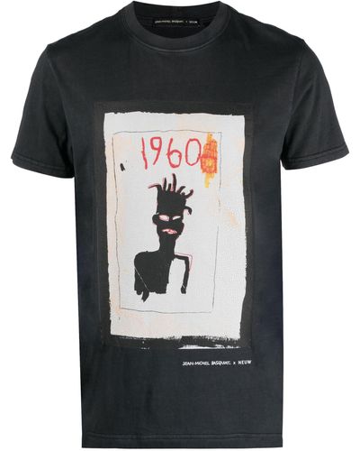 Neuw Basquiat Print Organic Cotton T-shirt - Black