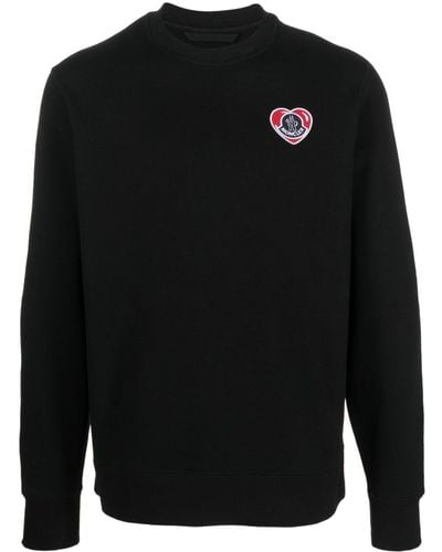 Moncler Logo-patch Cotton Sweatshirt - Black