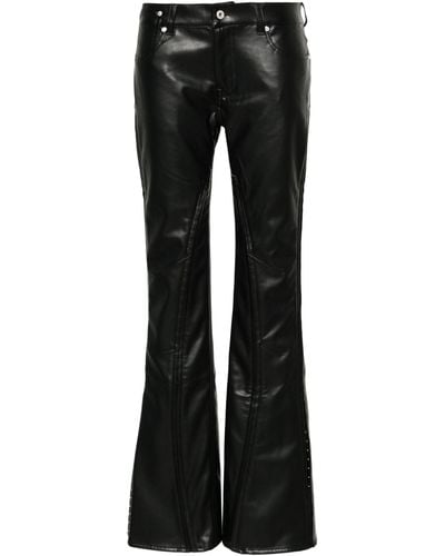 Y. Project Seamed Slim-Cut Trousers - Black