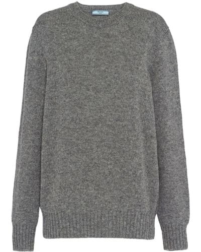 Prada Wool-cashmere Sweater - Gray