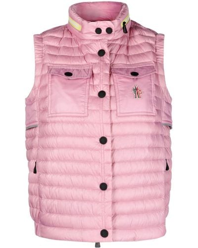 3 MONCLER GRENOBLE Daynamic Quilted-finish Gilet - Pink