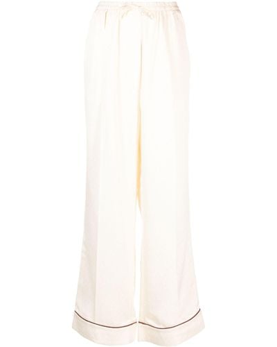 Sleeper White Pastelle Patterned-jacquard Pajama Bottoms - Women's - Rayon/polyester