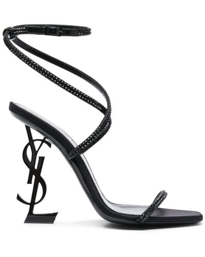 Saint Laurent Opyum 110 Crystal-embellished Sandals - Black