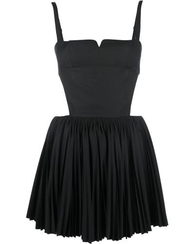 ShuShu/Tong Open Back Pleated Mini Dress - Black