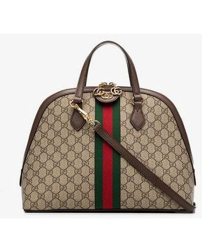 Gucci Ophidia GG Medium Top Handle Bag - Brown