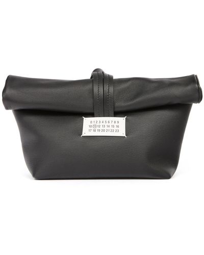 Maison Margiela Leather Clutch Bag - Unisex - Cotton/calf Leather - Black