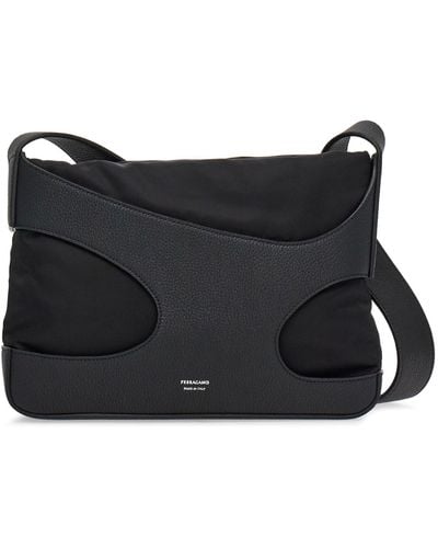 Ferragamo Cut-out Shoulder Bag - Black