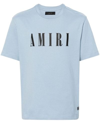 Amiri Logo-print Cotton-jersey T-shirt - Blue