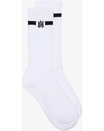 Amiri M.a. Logo Cotton Socks - White